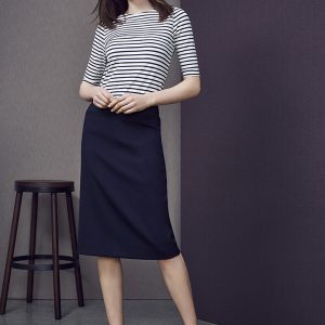 Biz Corporates - 24011 - Womens Comfort Wool Stretch Relaxed Fit Lined Skirt