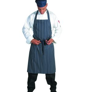 DNC Workwear - DNC-2536 - Pinstripe Full Bib Apron - No Pocket