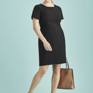Biz Corporates - 30112 - Womens Cool Stretch Short Sleeve Shift Dress
