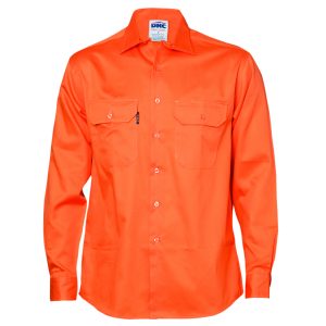 DNC Workwear - DNC-3202 - Cotton Drill Work Shirt - Long Sleeve