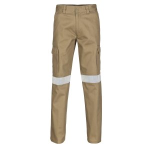 DNC Workwear - DNC-3319 - Cotton Drill Cargo Pants With 3M R/Tape