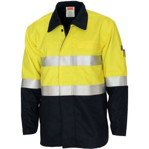 DNC Workwear - DNC-3458 - Patron Saint Flame Retardant Two Tone Drill ARC Rated Welder's Jacket with LOXY F/R Tape