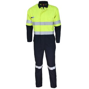 DNC Workwear - DNC-3481 - INHERENT FR PPE2 2 TONE D/N COVERALLS