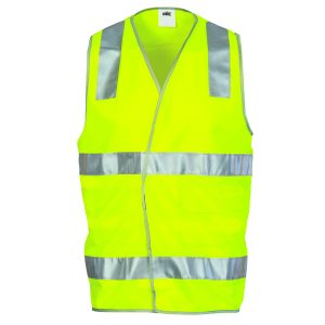 DNC Workwear - DNC-3503 - Day/Night Safety Vest with Hoop & Shoulder Generic R/Tape