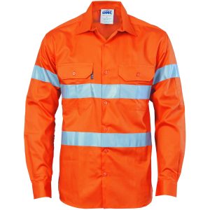 DNC Workwear - DNC-3535 - HIVIS D/N DRILL SHIRT