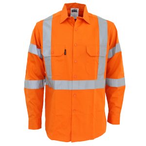 DNC Workwear - DNC-3545 - Hi-Vis 3 way vented "X" back & Biomotion taped shirt