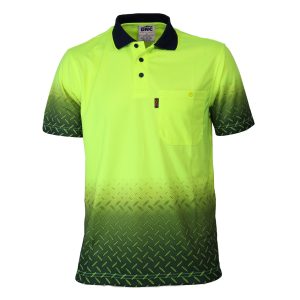DNC Workwear - DNC-3552 - HiVis Sublimated Diamond Plate Polo