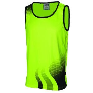 DNC Workwear - DNC-3561 - WAVE HIVIS SUBLIMATED SINGLET