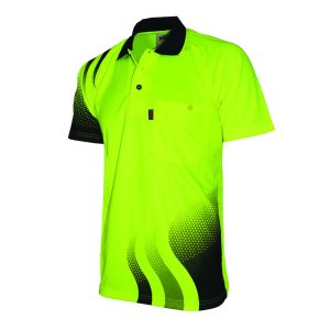 DNC Workwear - DNC-3563 - WAVE HIVIS SUBLIMATED POLO