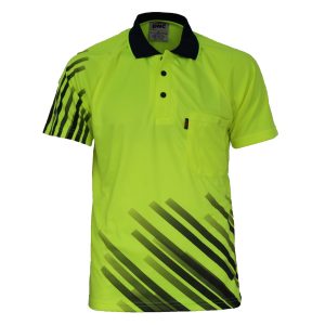 DNC Workwear - DNC-3565 - Hivis Sublimated Stripe Polo