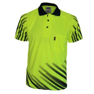 DNC Workwear - DNC-3566 - HiVis Sublimated Full Stripe Polo