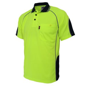 DNC Workwear - DNC-3569 - Hi-Vis Semicircle-piping Polo