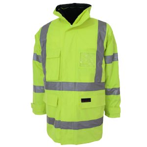 DNC Workwear - DNC-3572 - HiVis "6 in 1" Breathable rain jacket Biomotion