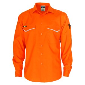 DNC Workwear - DNC-3584 - HiVis RipStop Cool Shirt, L/S