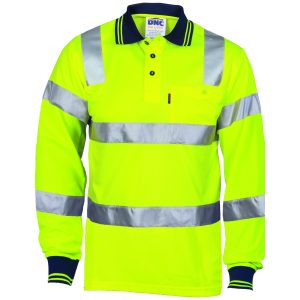 DNC Workwear - DNC-3713 - HiVis Biomotion Tapped Polo L/S