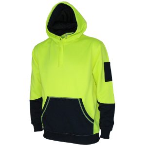 DNC Workwear - DNC-3721 - Hivis 2 tone super fleecy hoodie