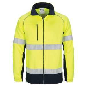 DNC Workwear - DNC-3726 - HIVIS 2 Tone full zip fleecy sweat shirt CSR R/Tape