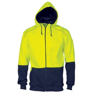 DNC Workwear - DNC-3728 - HiVis Contrast Piping Fleecy Hoodie
