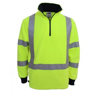 DNC Workwear - DNC-3730 - Hivis "X" back & Biomotion taped Polar Fleece