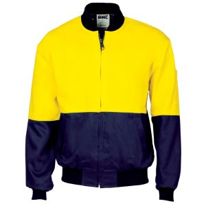 DNC Workwear - DNC-3757 - HiVis Two Tone Cott on Bomber Jacket