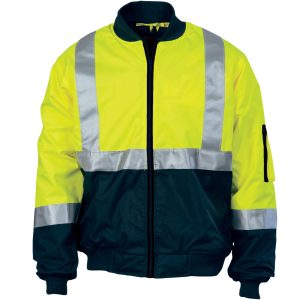 DNC Workwear - DNC-3762 - HIVIS 2 TONE BOMBER JACKET WITH CSR R/TAPE