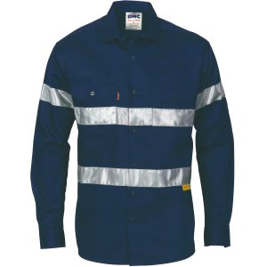 DNC Workwear - DNC-3835 - HiVis Drill Shirt with 3M R/Tape
- long sleeve
