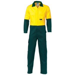 DNC Workwear - DNC-3851 - HiVis Two Tone Cott on Coverall