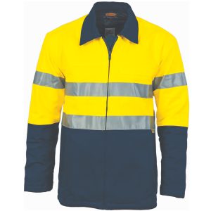 DNC Workwear - DNC-3858 - HiVis Two Tone Protect or Drill Jacket with 3M R/ Tape