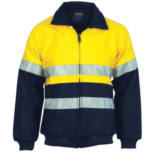 DNC Workwear - DNC-3859 - HiVis Two Tone Bluey Bomb er Jacket with CSR R/Tape
