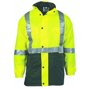 DNC Workwear - DNC-3863 - HiVis Two Tone Quilted Jacket with 3M R/Tape