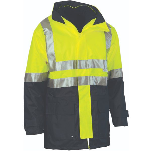 4 in 1 HiVis Two Tone Breathable Jacket with Vest and 3M R/Tape - Image 2
