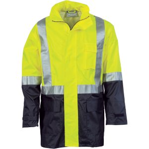 DNC Workwear - DNC-3879 - HiVis Two Tone Light weight Rain Jacket with CSR R/Tape