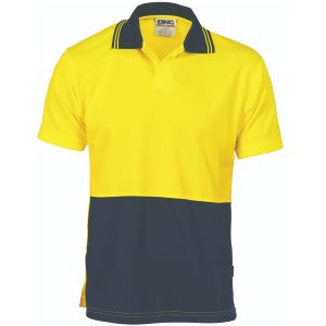 DNC Workwear - DNC-3903 - HiVis Two Tone Food Industry Polo - Short Sleeve