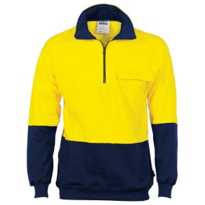DNC Workwear - DNC-3923 - HiVis Two Tone 1/2 Zip Cotton Fleecy
Windcheater