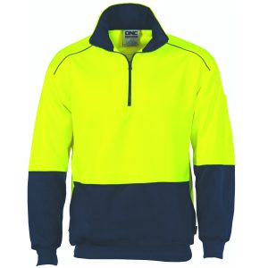 DNC Workwear - DNC-3928 - HiVis Two Tone 1/2 Zip Reflective Piping
Sweat Shirt