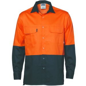 DNC Workwear - DNC-3938 - HiVis 3 Way Cool-Breeze Cotton Shirt -
Long sleeve