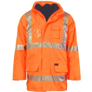 DNC Workwear - DNC-3997 - HiVis Cross Back D/N â€œ6 in 1â€ jacket (Outer Jacket and Inner Vest can be sold separately)