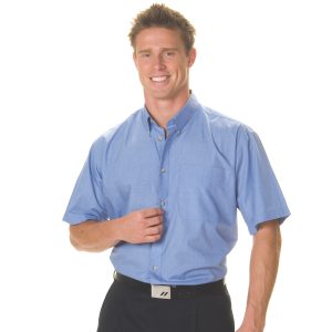 DNC Workwear - DNC-4121 - Polyester Cotton Chambray Business Sh irt - Short Sleeve