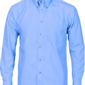 DNC Workwear - DNC-4122 - Polyester Cotton Chambray Business Shirt - Long Sleeve