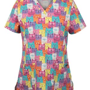 JB's Wear - LADIES SCRUB TOP PRINTED