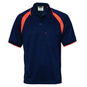DNC Workwear - DNC-5216 - Coolbreathe Contrast Polo - Short Sleeve