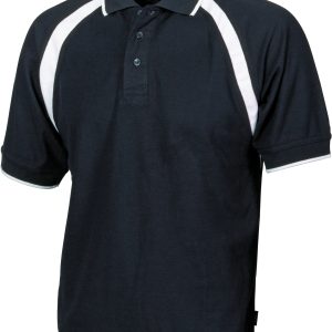 DNC Workwear - DNC-5243 - Mens Poly/Cotton Contrast Raglan Panel Polo
