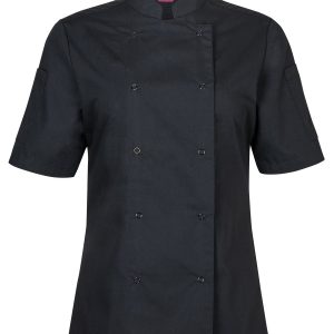 JB's Wear - LADIES S/S SNAP BUTTON CHEFS JACKET