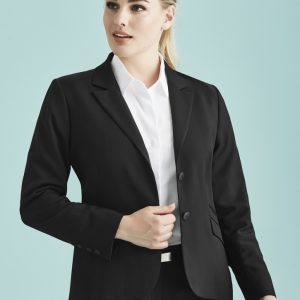 Biz Corporates - 60119 - Womens Cool Stretch 2 Button Mid Length Jacket