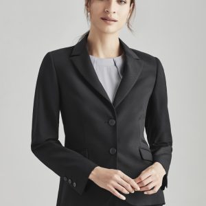 Biz Corporates - 64019 - Womens Comfort Wool Stretch 2 Button Mid Length Jacket