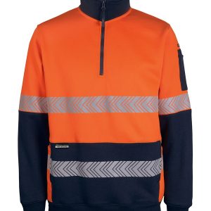 JB's Wear - HV 330G 1/2 ZIP SEGMENTED TAPE FLEECE