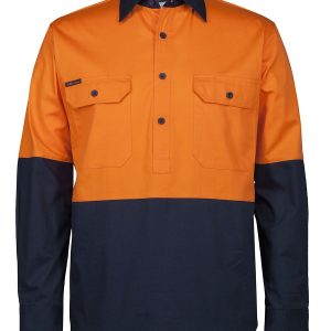 JB's Wear - HV CLOSE FRONT L/S 150G WORK SHIRT