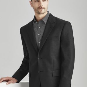 Biz Corporates - 84011 - Mens Comfort Wool Stretch 2 Button Classic Jacket