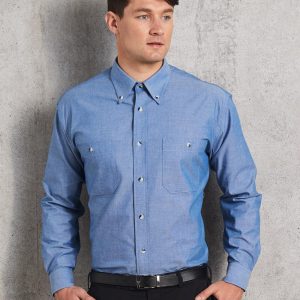 Shiny - BS03L - BS03L Men's Chambray Long Sleeve