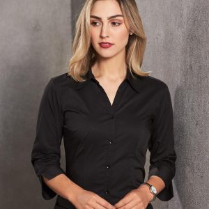 Shiny - BS07Q - BS07Q Women's Teflon Executive 3/4 Sleeve Shirt
